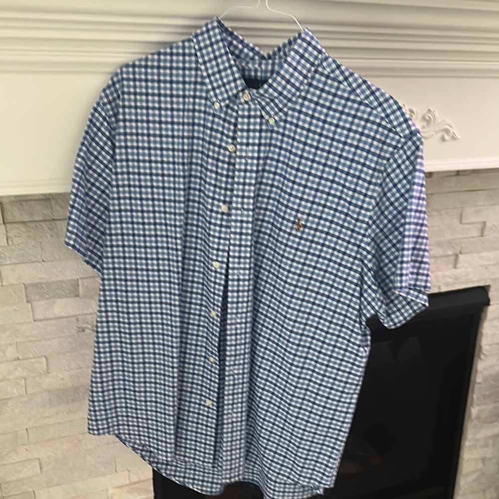 Polo by Ralph Lauren Blue Checkered Men's Shirt